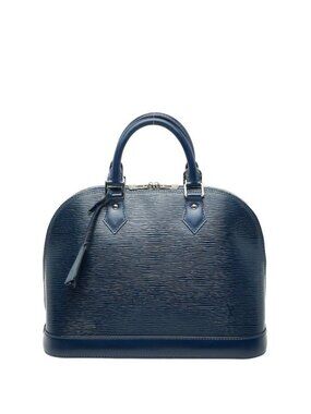 Louis Vuitton Epi Alma PM Handbag Andigo Blue Navy Leather